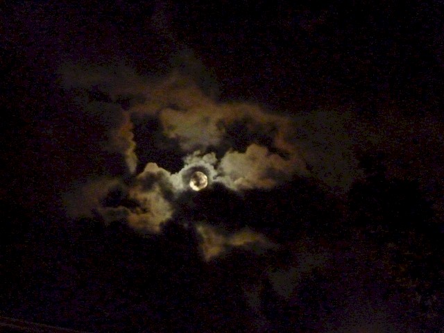 There's a moon in the sky